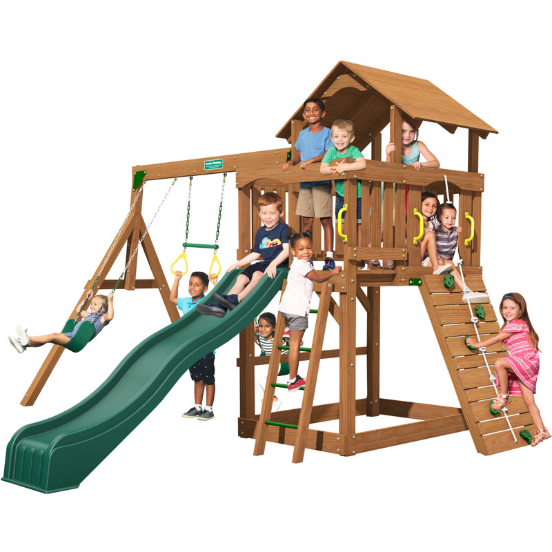 Creative Playthings Eastport Creative Playthings Swing Set with 2 Swing(s) , 1 Slide(s) Wayfair